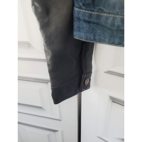 Laundry by Shelli Segal Faux Leather Denim Jacket - New Small - Picture 4 of 7